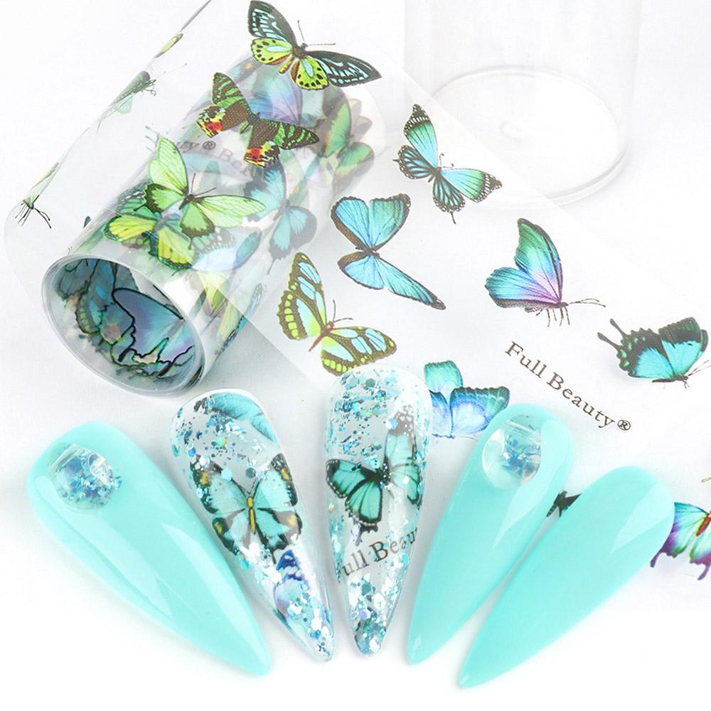 OCEANMAP Miếng Dán Trang Trí Móng Tay Hình Bướm 100 * 4cm