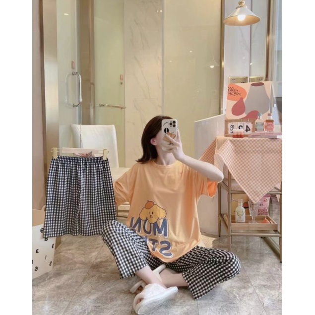 Set bộ thun cotton QC - 3 chi món