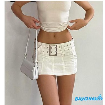 Chân váy ngắn lưng vừa màu trơn có túi thời trang dành cho nữ