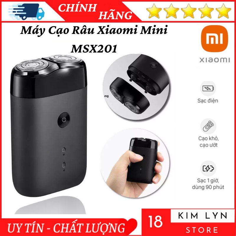 Máy cạo râu xiaomi mini MSX201 Dao cạo râu chống nước,vệ sinh dễ dàng