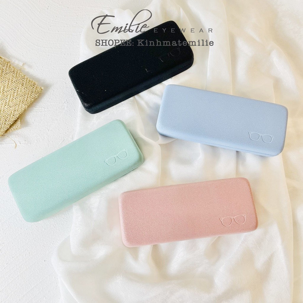 Kính gọng mảnh tròn bầu nam nữ tặng kèm hộp cứng Emilie eyewear chất liệu kim loại phụ kiện thời trang 2998