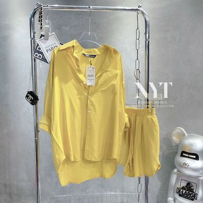 Sét bộ Áo sơ mi đũi dài tay nhiều màu quần đùi cá tính