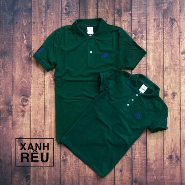 Áo thun cặp nam nữ màu xanh rêu