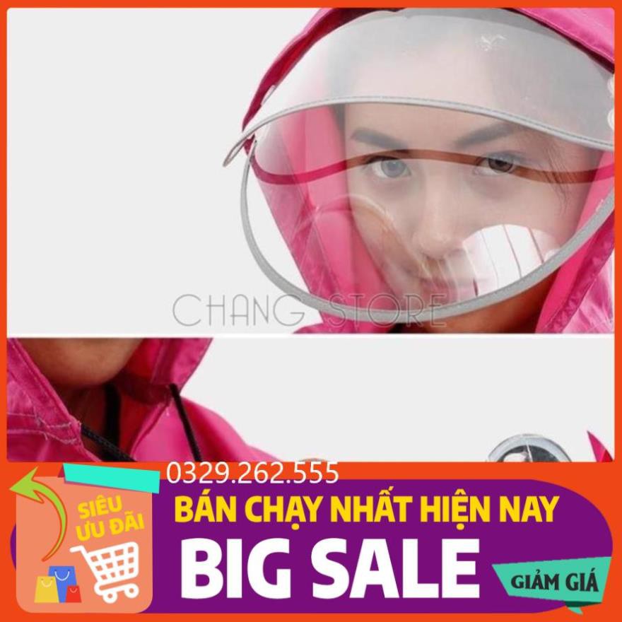 (Big Sale) Áo mưa cánh dơi vải dù siêu bền đầu phản quang có kính che mặt vải dù siêu dai, siêu bền