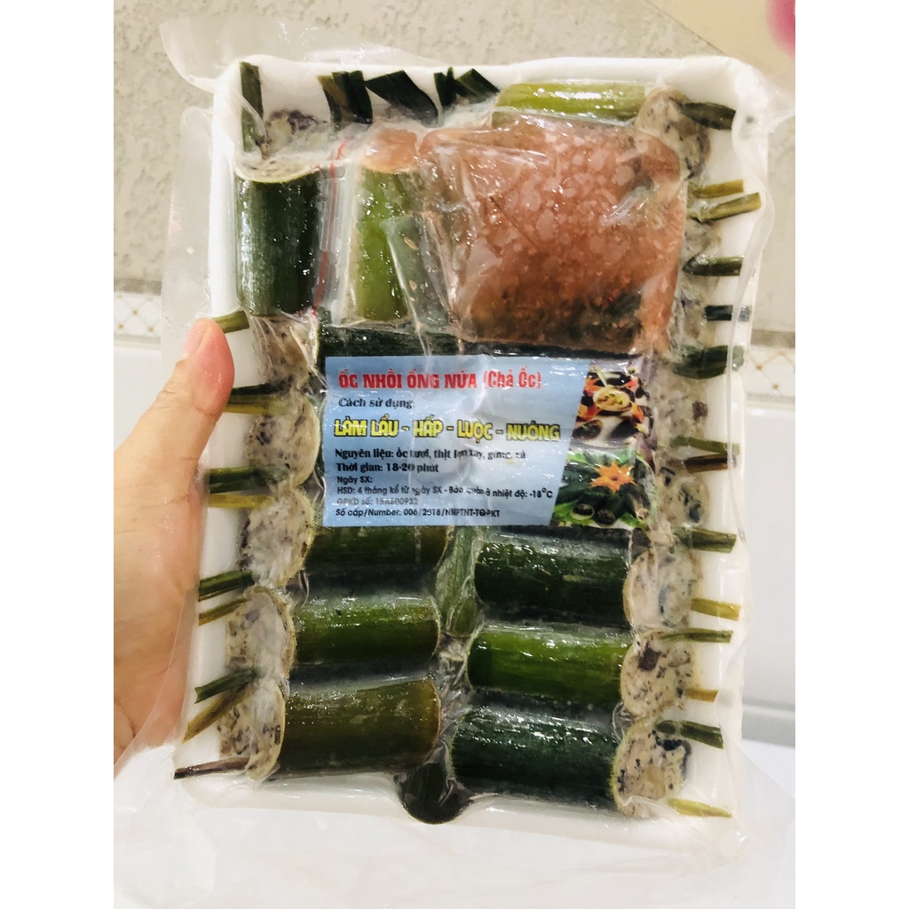 2 khay 1kg  chả ốc nhồi ống nứa  hàng loại 1