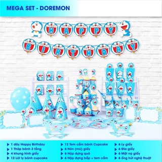 Sét mega để bàn sinh nhật