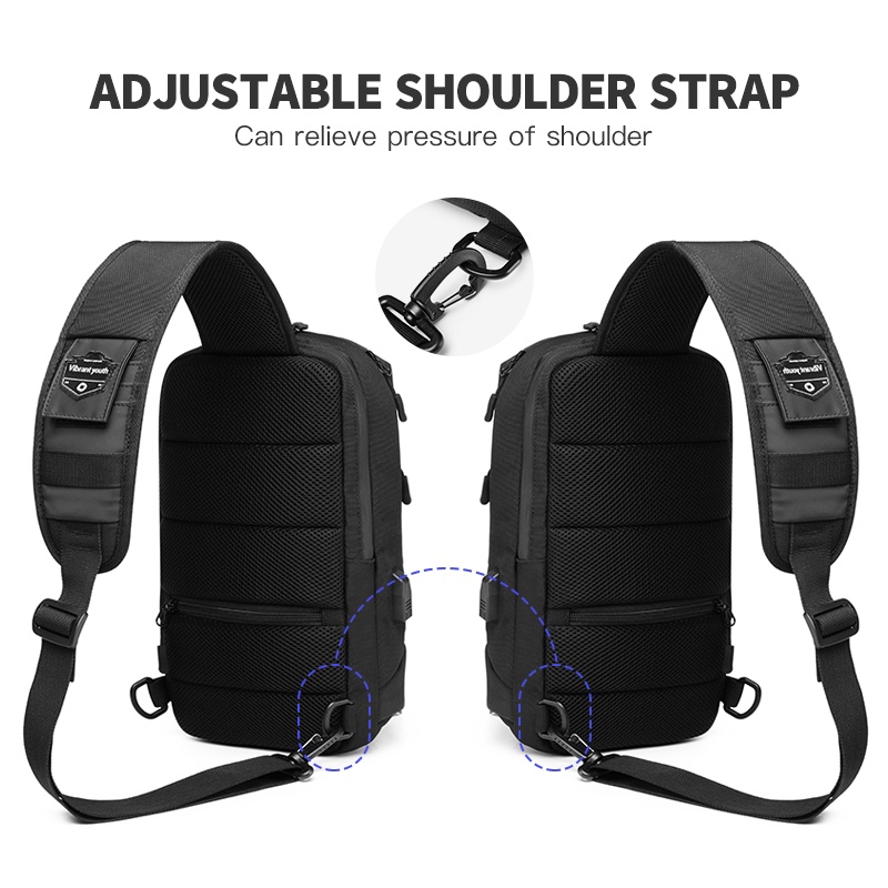 Túi xách Ozuko đeo chéo vai không thấm nước sành điệu cho nam