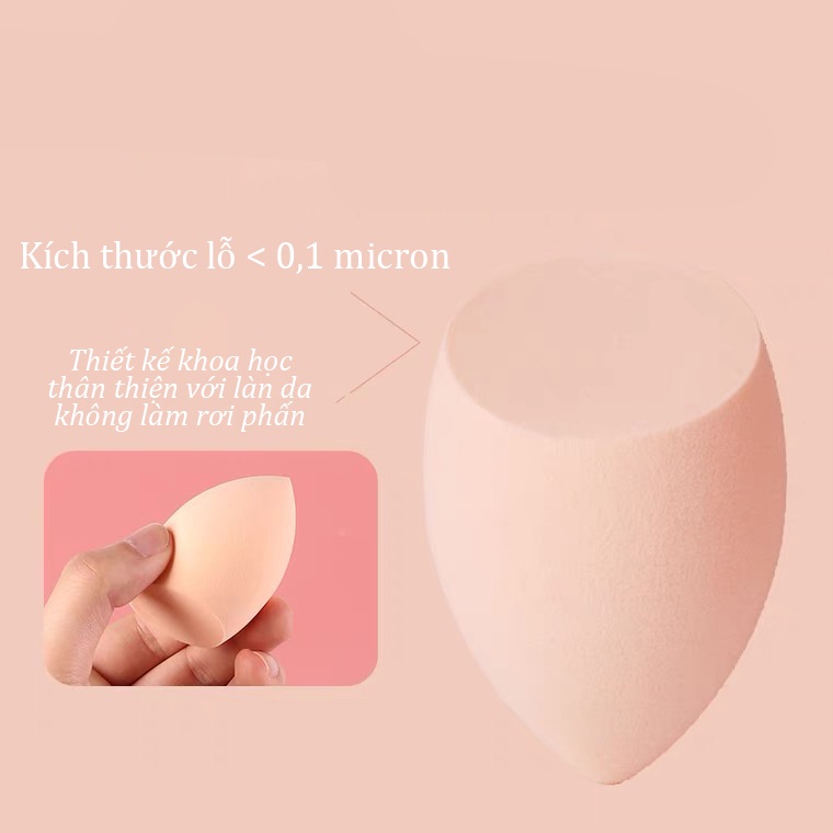 Sét 8 bông mút trang điểm, hộp mút tán kem nền hình giọt nước, hồ lô - Hộp 4 bông mút tán phấn trang điểm mềm mịn hình t