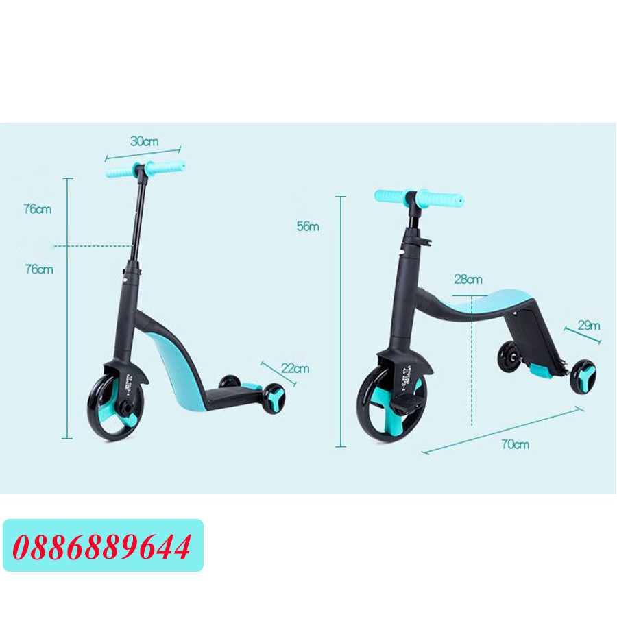 Xe Trượt Scooter Nadle 3 chức năng trong 1 – FW – 03 Màu CentosyShopPatin