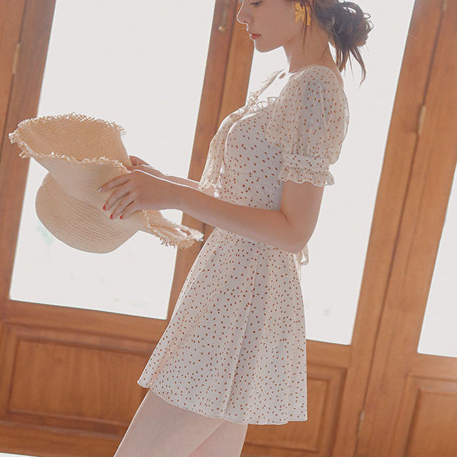 Bikini Hở Lưng Họa Tiết Chấm Bi Phong Cách Retro Wnrc01 | BigBuy360 - bigbuy360.vn