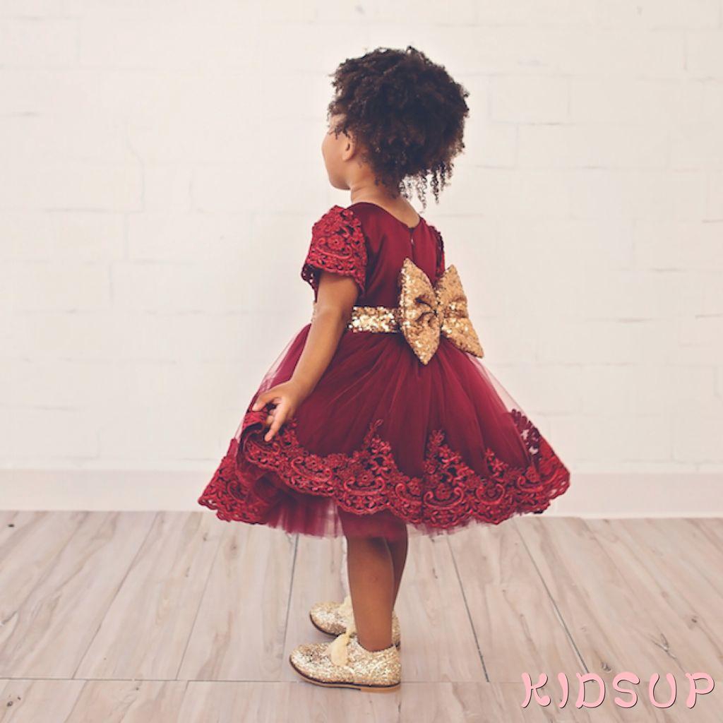 ✸ღ✸Toddler Baby Girls Sequins Tulle Formal Princess Gown Flower Dress Wedding Birthday Party