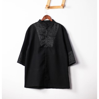 Áo Shanghai phối gấm Cổ Trụ