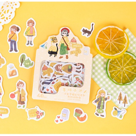 [Hàng mới về] Set Sticker Cô Gái nhiều mẫu mã Công việc