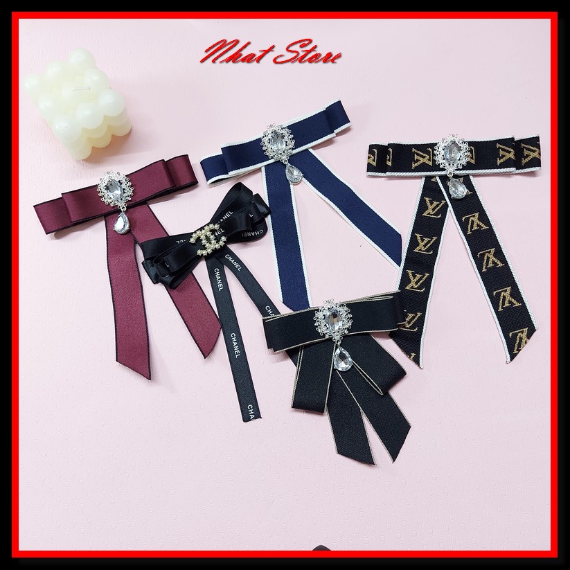 Tag Nơ Cài Áo Cao Cấp, Cài Cổ Áo, Cài Váy Đầm Cho Nữ Phong Cách Hàn Quốc Xinh Xắn (Có Video Thật) - HAM01