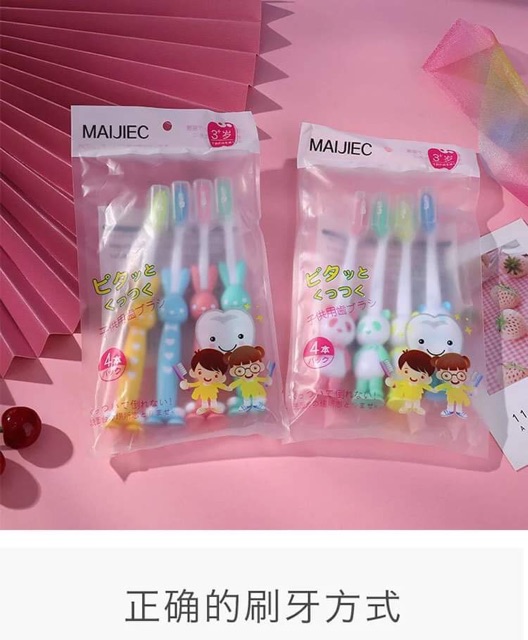 Set 4 bàn chải đánh răng siêu mềm hàng cực đẹp