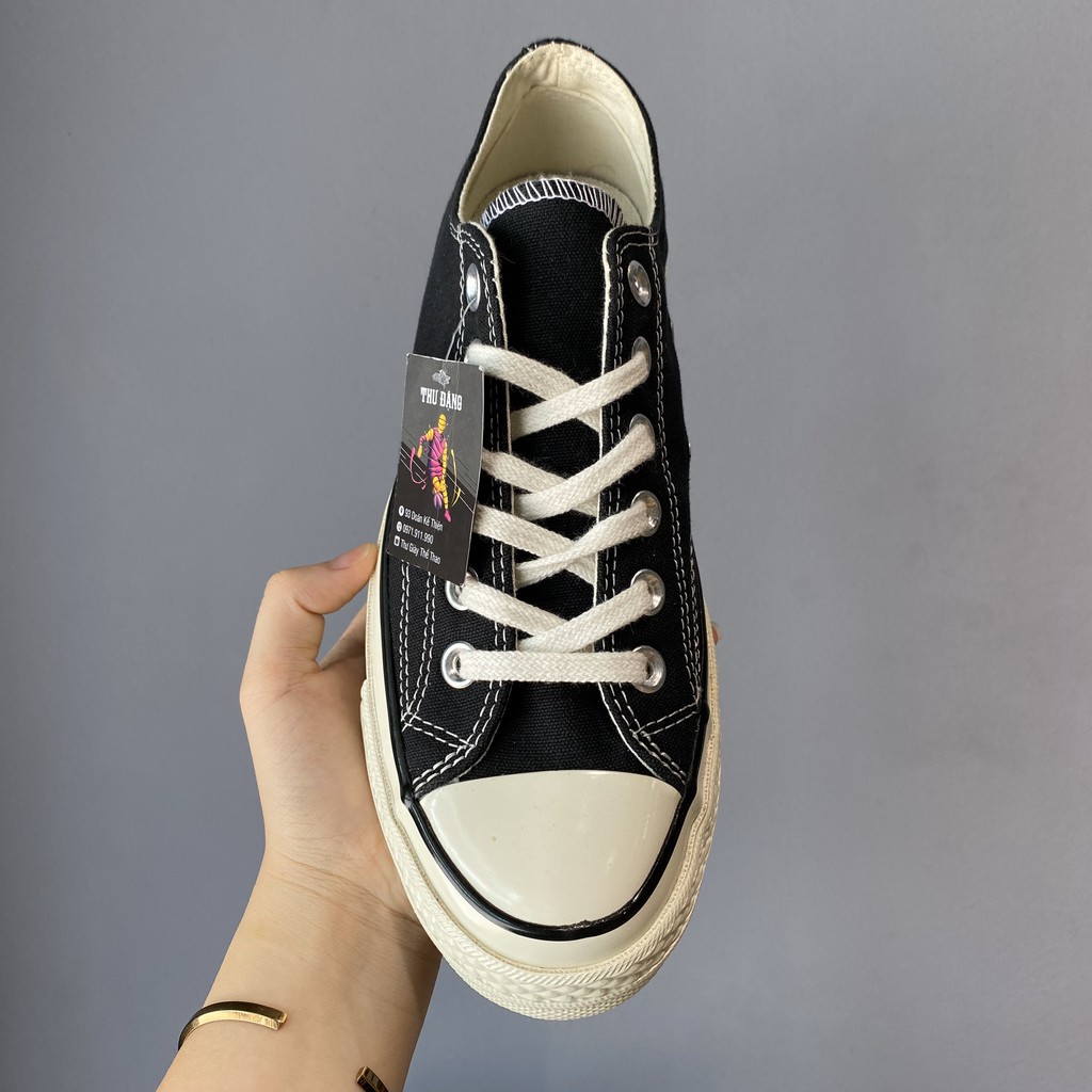 Giày thể thao,Giày sneaker,Giày 𝐜𝐨𝐧𝐯𝐞𝐫𝐬𝐞 đen thấp