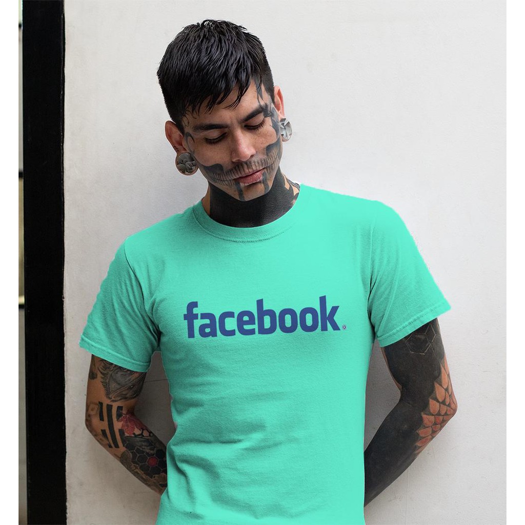 Áo thun in hình Facebook login truyển thống