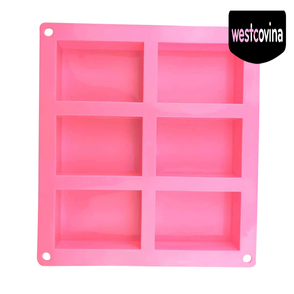 [Hot]☀ Khuôn Làm Bánh 6 Ngăn Bằng Silicone Chống Dính