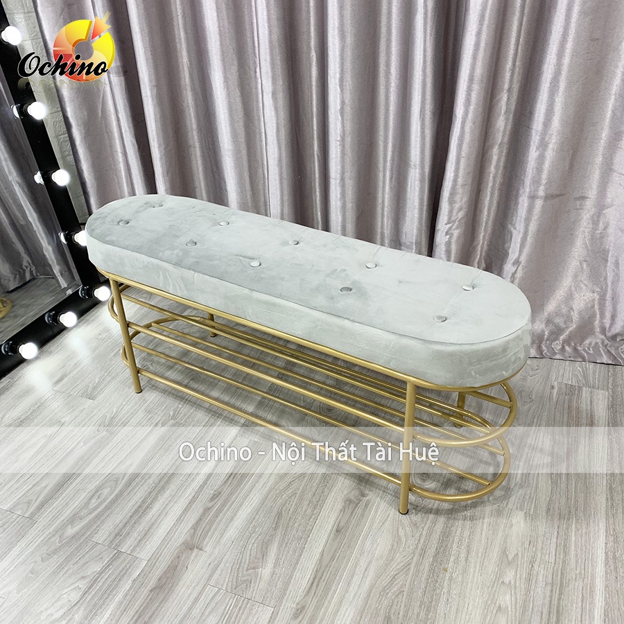 Ghế Băng Hiện Đại 1M2 Hình Bầu Dục, Ghế Cao Cấp Có Kệ Để Giày Dép Đa Năng Sang Trọng ( Nhận Đặt Kích Thước)