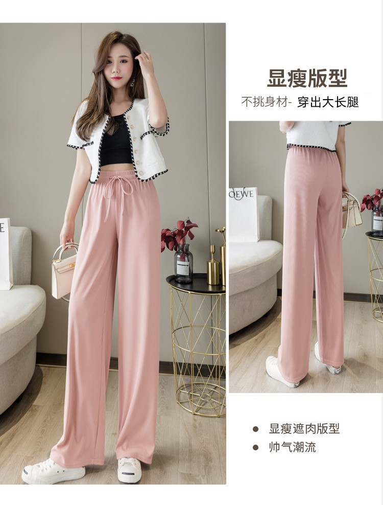 Quần ống rộng cạp cao mới cho mùa xuân hè 2021 có chiều dài buông thõng, mỏng và xu hướng quần âu thẳng | BigBuy360 - bigbuy360.vn