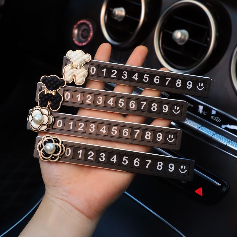 Bảng Số Điện Thoại Đỗ Xe Tạm Thời Thiết Kế Dễ Thương Dùng Trang Trí Nội Thất Xe Hơi