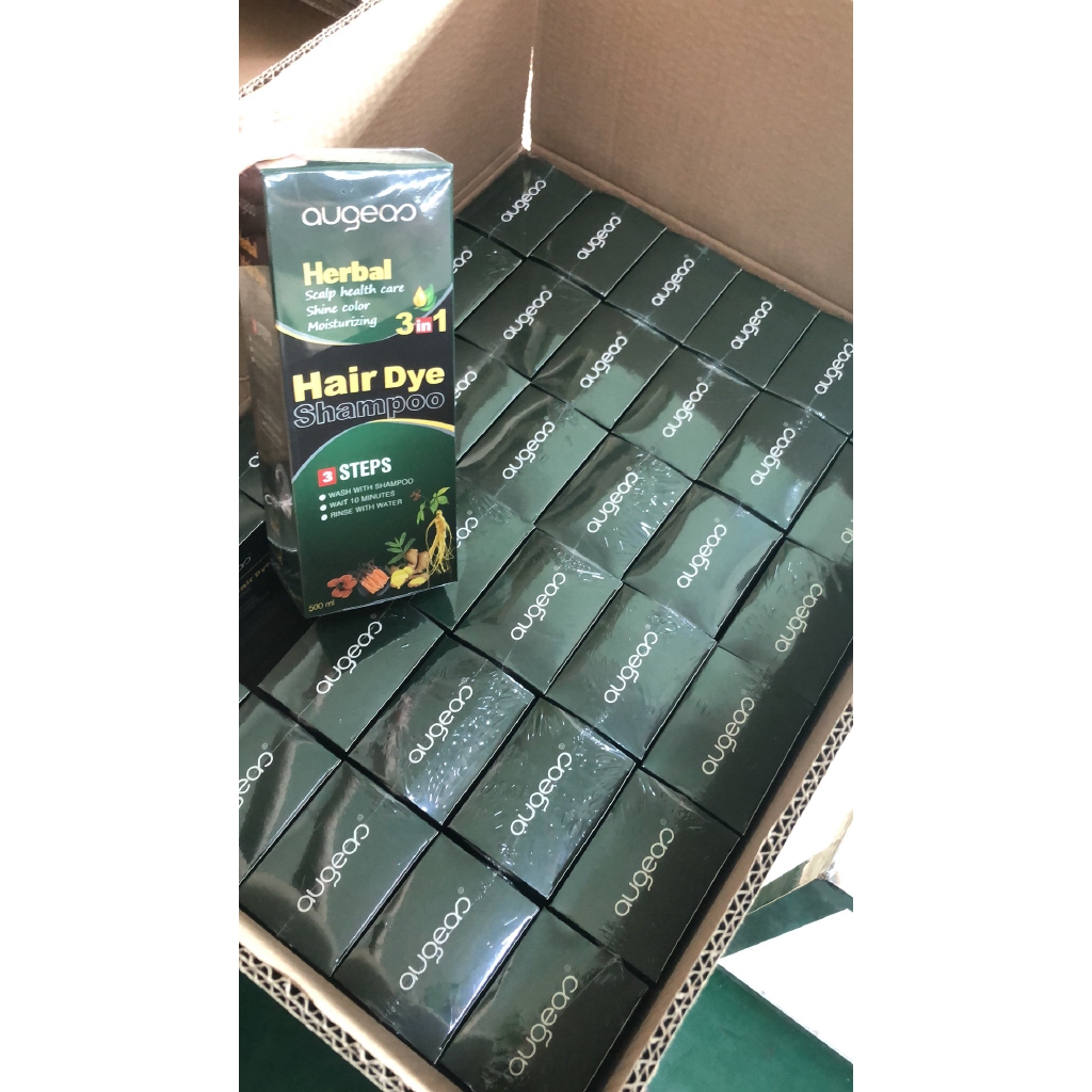 Dầu gội nhuộm tóc đen nhanh chóng Augeas | BigBuy360 - bigbuy360.vn