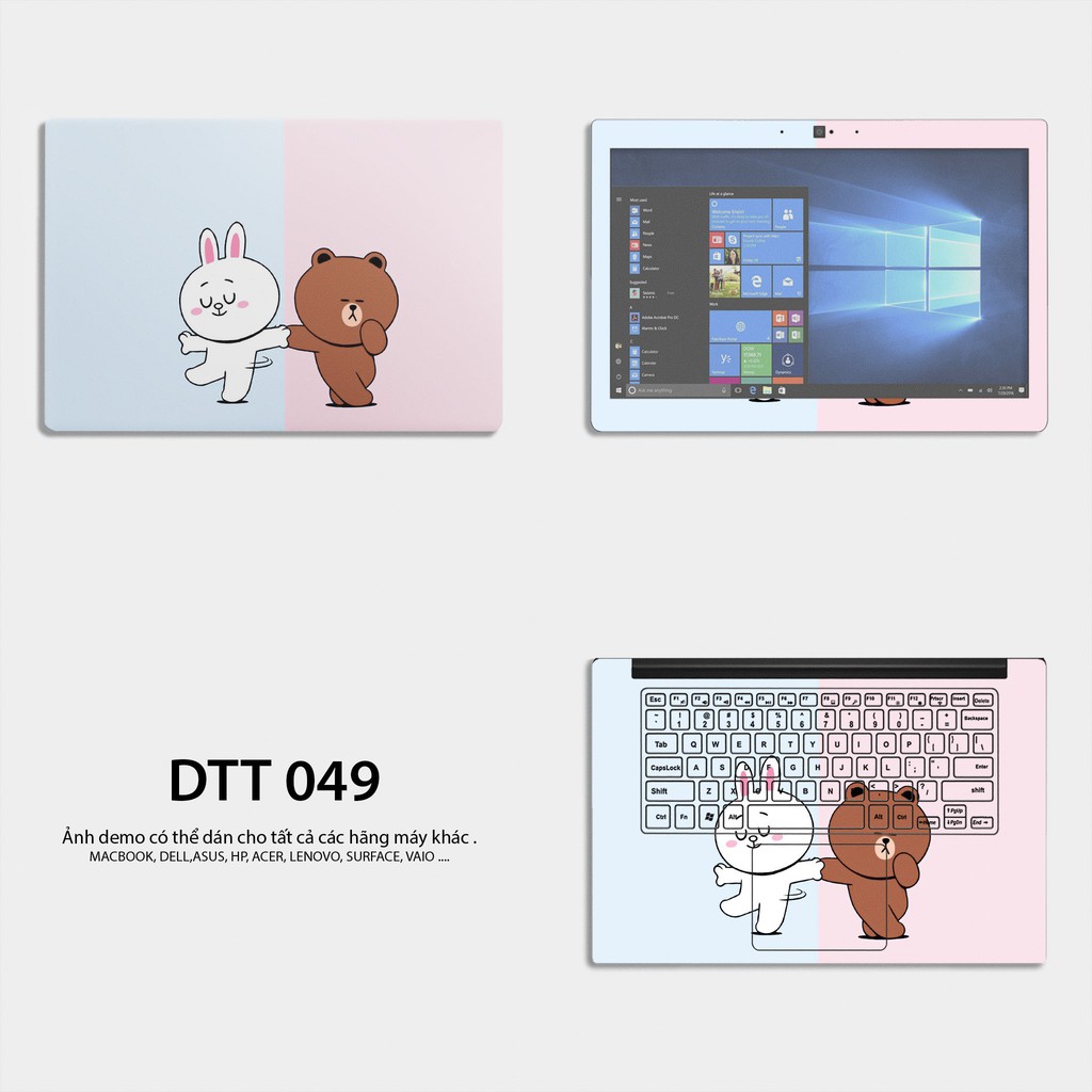 Miếng Dán Skin Laptop - Mẫu Gấu Nâu- Có Mẫu Dán cho Dell, Hp, Asus, Lenovo, Acer, MSI, Surface,Vaio, Macbook | BigBuy360 - bigbuy360.vn