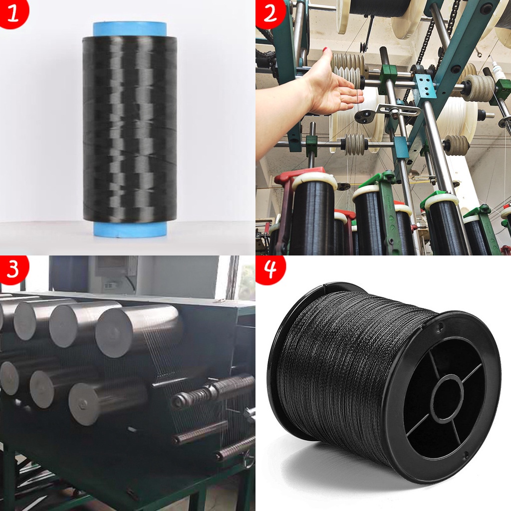 Cuộn Dây Câu Cá Bện 8 Sợi 500M Không Phai Màu