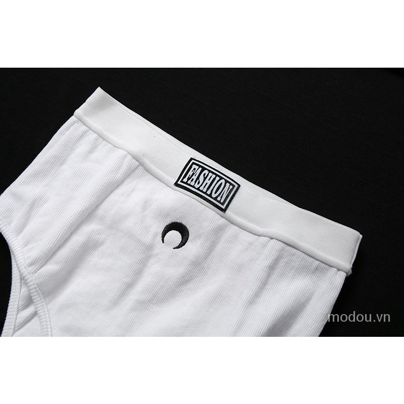 Set áo dây + quần short thêu chữ phong cách thể thao thời trang cho nữ