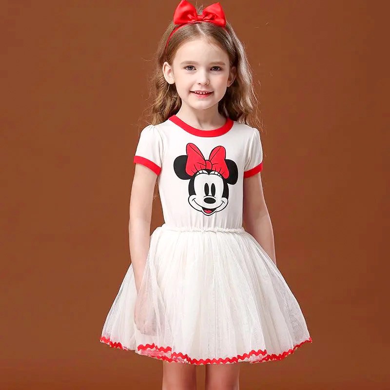Váy Trắng Ren Mickey Cho Bé Gái 2-7 Tuổi Mẫu Mới 2022 - Jumping Beans Official Store