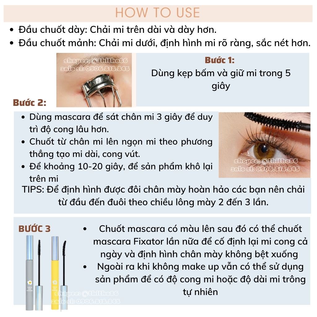 Chuốt Mi Mascara Định Hình Mi Siêu Cong Dài GOGO TALES Feather Feeling Fixator GT257