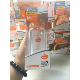Bình sữa pp wesser cổ hẹp 250ml