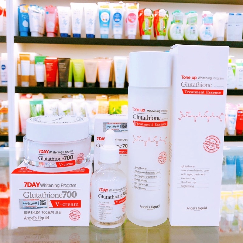 Bộ 3 Sản Phẩm Toner-Serum-Kem Dưỡng Angel’s Liquid 7 Day Whitening Program Glutathione 700