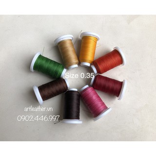 Chỉ sáp size 0.35mm vàng cam