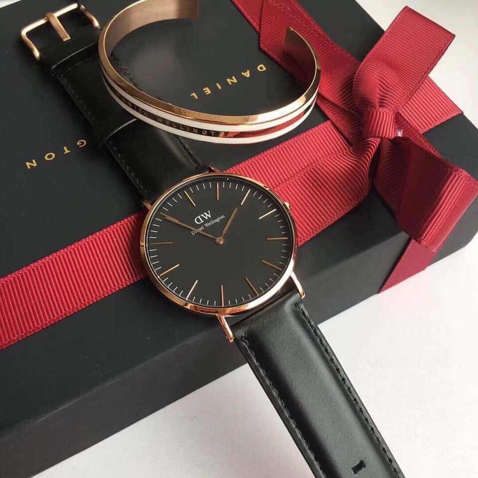 Đồng hồ Dây Da ĐEN D/W đủ màu đủ size cho nam nữ | BigBuy360 - bigbuy360.vn