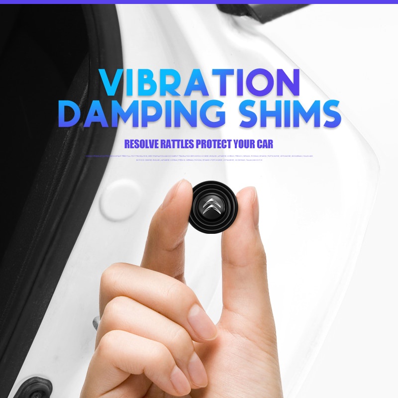 Set 4/8/12 Miếng Đệm Silicon Chống Sốc Gắn Cửa Xe Citroen C4 C3 C5 C1 Berlingo C2 C-Elysee C4 Picasso