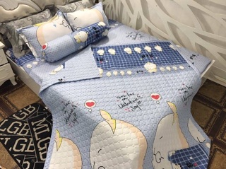 Sét gồm 1 chăn hè + 1 ga chun + 2 vỏ gối