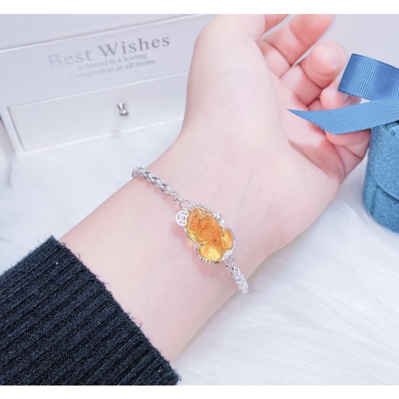 Lắc tay Nghê mix dây phụng bạc, may mắn tài lộc đủ màu phong thuỷ Mainomi Shop Bạc Xinh