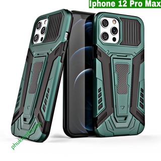 Ốp lưng Iphone 12 Pro Max Iron Man Pro chống sốc giá đỡ xem phim siêu bền