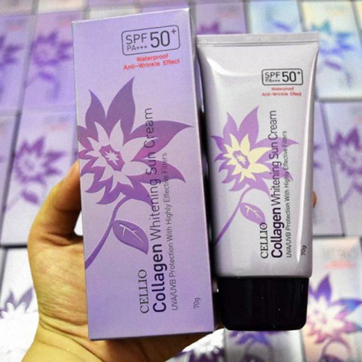 Kem Chống Nắng Cellio Collagen Whitening Sun Cream SPF50 PA+++ - PN