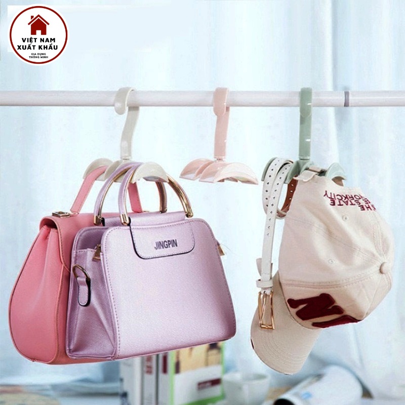 Móc Treo Túi Xách Quần Áo ,Cà Vạt ,Phụ Kiện Thắt Lưng Xoay Tròn 360 Độ Đa Năng Tiết Kiệm Không Gian