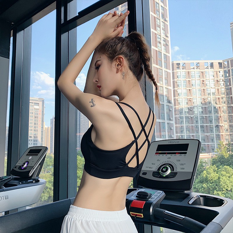 ÁO THỂ THAO NỮ - ÁO BRA TẬP GYM YOGA CAO CẤP CHÉO LƯNG A043