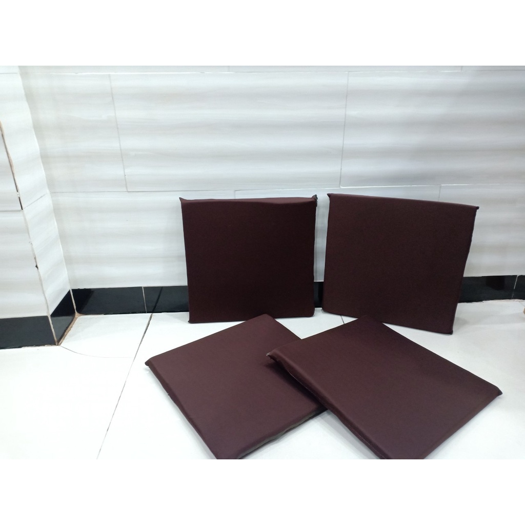 COMBO 4 Nệm VUÔNG Ngồi Bệt có kéo khóa màu NÂU kích thước 40x40x3 cm. NHO NHÃ THANH TỊNH....