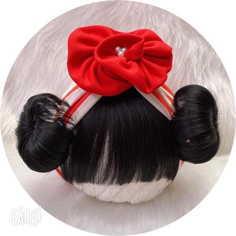 BĂNG ĐÔ TÓC GIẢ 2 BÚI CHO BÉ GÁI 🎈