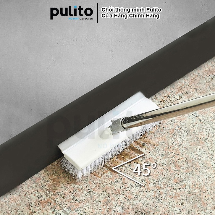 [Mã LIFEHL15K giảm 10% đơn 0Đ] Chổi chà sàn gạt nước Pulito cán dài bàn chải xoay 180 độ tiện lợi CPT-B2 -PulitoVN