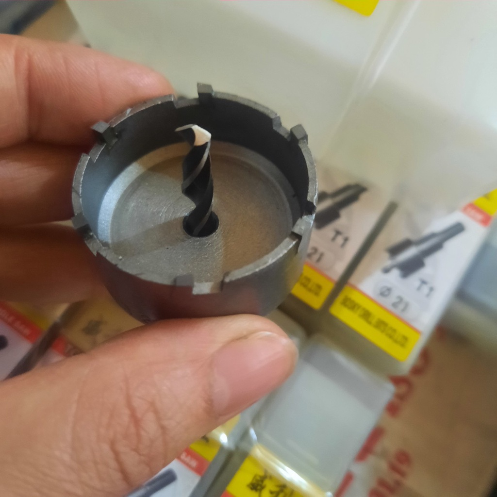 Mũi khoét sắt khoan khoét lô tròn hợp kim SUPER HÀNG XỊN  ĐỦ SỐ PHI 17-55mm