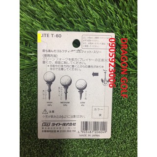 Tee golf  ( Tee phát bóng gôn ) Lite Plastic T-60 , T-184 , T-160