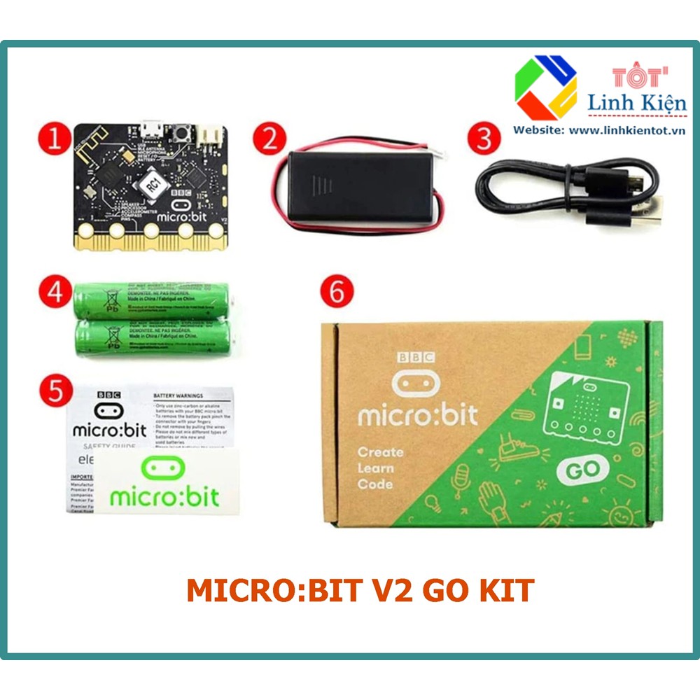 Kit BBC Micro:bit 2- Kit học lập trình STEM Microbit phiên bản mới