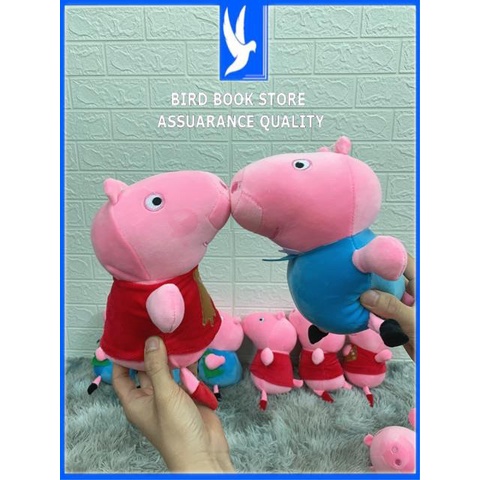 Gấu bông heo peppa ( PEPPA PIG ) cho bé và gối ôm chó Shiba mini 25cm Bird book