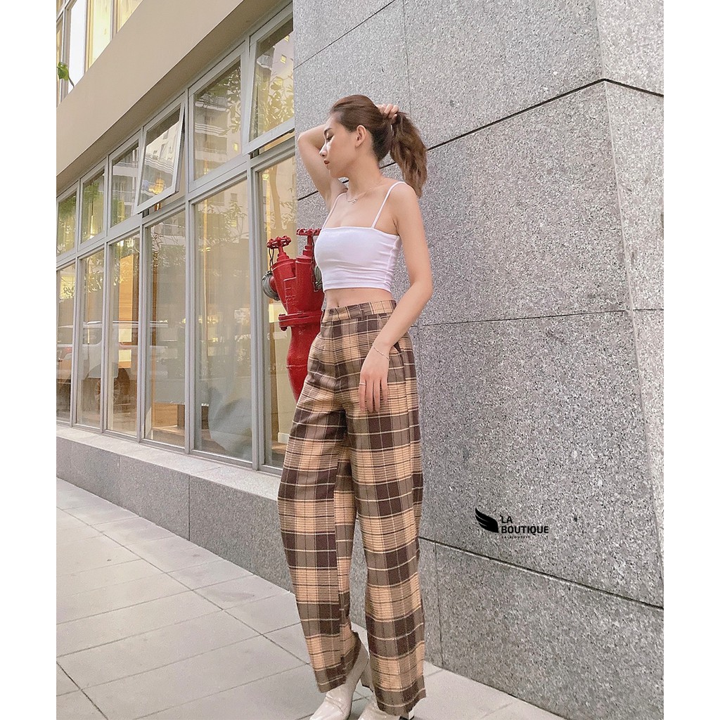 Quần Tây Sọc Caro Form Lửng La Boutique, Có Size, Chất Vải Kate Mềm, Trang Phục Công Sở, Đi Dạo Phố | BigBuy360 - bigbuy360.vn